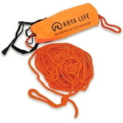 Arya Life Throw Rope Rescue Bag with 70ft of Marine Rope. Throwable Rescue Ropes for Kayaking, Boating and Ice Fishing. High Visibility Safety Equipment for Kayak and Boat Emergency