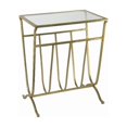 thumbnail image 1 of Spitiko Homes End Table in Gold with Clear Glass and Magazine Holder, 1 of 6
