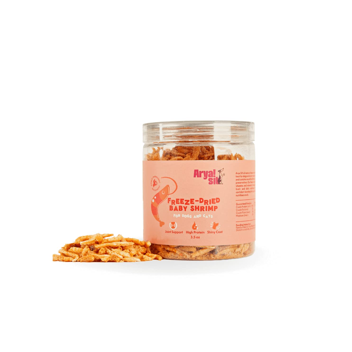 Arya Sit! FreezeDried AIF4 Single Ingredient Dog Treats (Baby Shrimp
