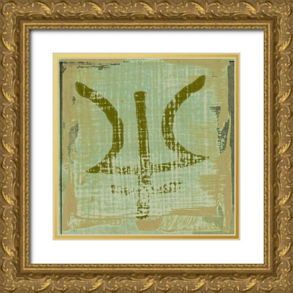 Aryai, Sia 12x12 Gold Ornate Wood Framed with Double Matting Museum Art Print Titled - The Deities, Neptune