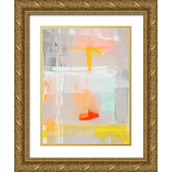 Aryai, Sia 12x14 Gold Ornate Wood Framed with Double Matting Museum Art Print Titled - Mosaic III