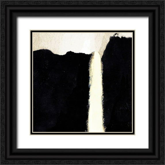 Aryai, Sia 20x20 Black Ornate Wood Framed with Double Matting Museum Art Print Titled - Ink Cliff I