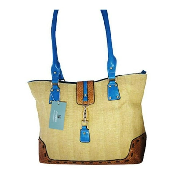 Aryana Ashlyn1beig Tote Bag With Top Zip Closure Shoulder Strap Beige