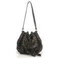 thumbnail image 1 of Aryana Azi1-2-Bk Chic Black Drawstring Magnetic Closure Womens Bucket Handbag, 1 of 1