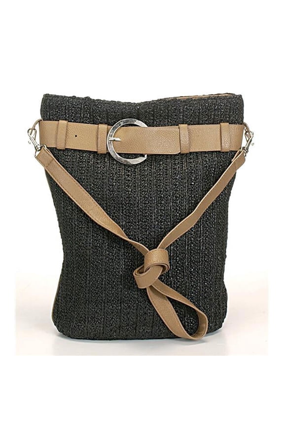 B0111106-1 Women Beach Cross Body Long Shoulder Strap Trendy Handbag, Black - Lili 1