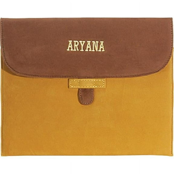 Aryana Ella-2-Tan Chic Basic Tan Tan Suede Flap Closure Essential Ipad Cover