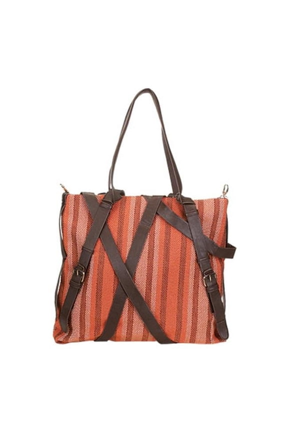 Robi-1-Org Chic Orange Criss Crossbody Adjustable Strap Womens Tote Bag