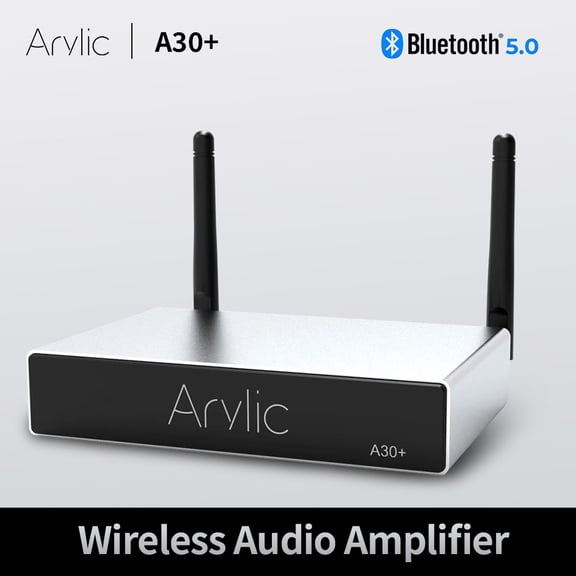 Arylic A30+ Wireless Streaming Amplifier, 2 x 35W Stereo Receiver, WiFi, Bluetooth 5.0, AirPlay & Spotify Connect, Multi-Room