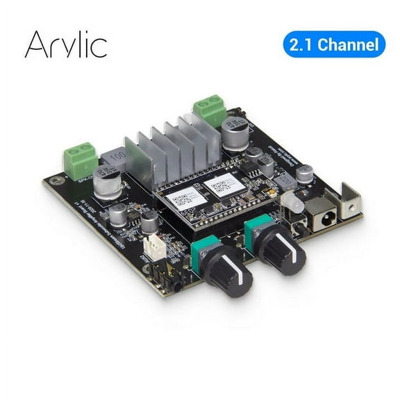 Arylic Up2Stream Amp Sub WiFi Multiroom Amplifier Audio Wireless 2.1 Channel Subwoofer Speakers Amplifier Board 100W Output 3.5mm Jack