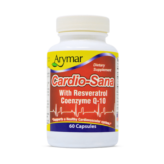 Arymar Cardio-Sana Supplement with Resveratrol & Co-Enzyme Q-10 - 60 Capsules
