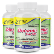 Arymar Diosmin Plus 900 - Circulatory System Support Supplement, 1000mg, 60 Capsules 3-Pack