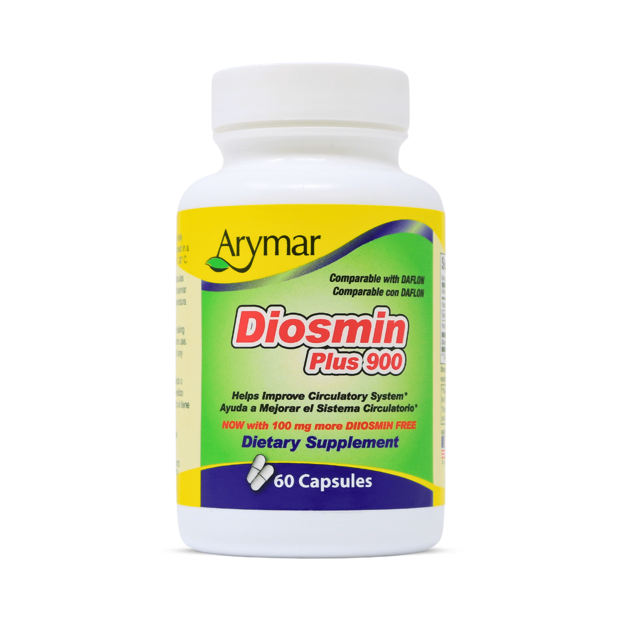 Arymar Diosmin Plus 900 Circulatory System Support Supplement, 1000mg