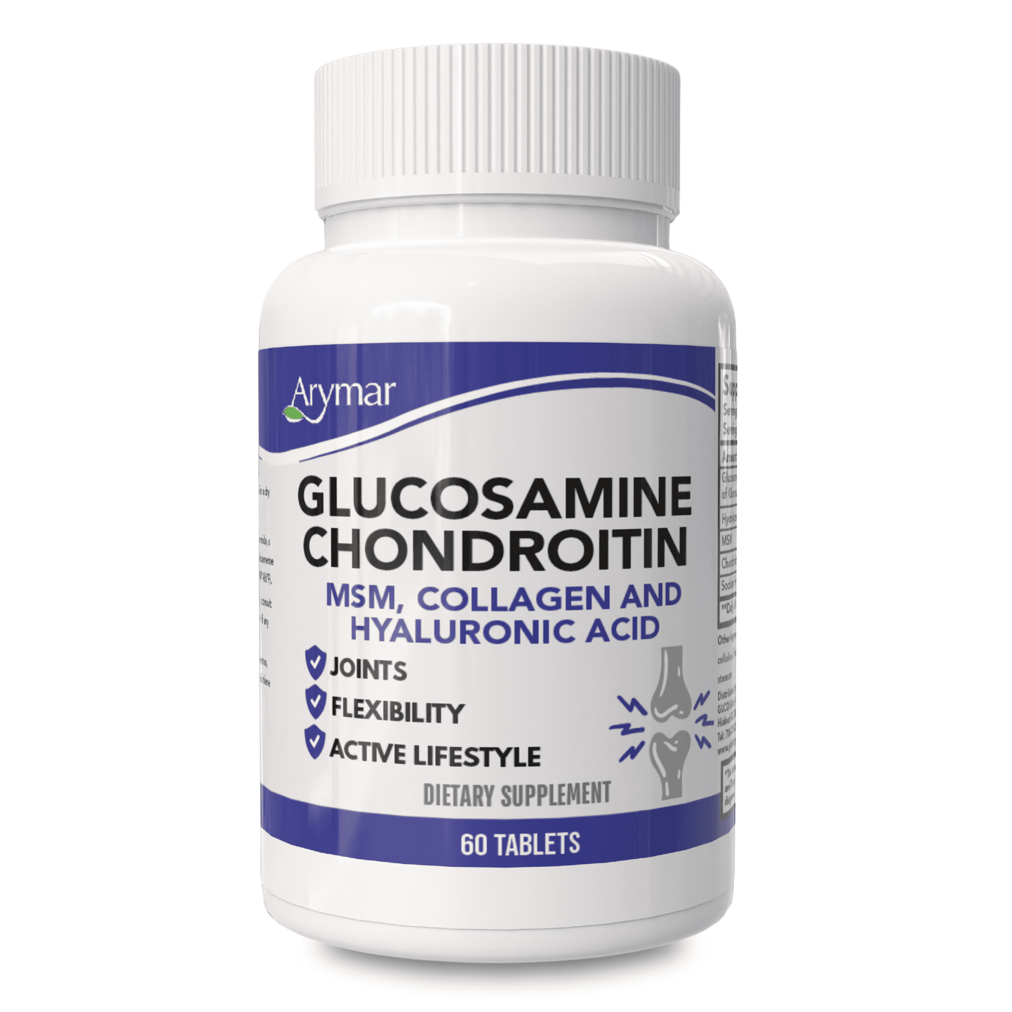 Arymar Glucosamine, Chondroitin, MSM, Collagen & Hyaluronic Acid 60 tablets