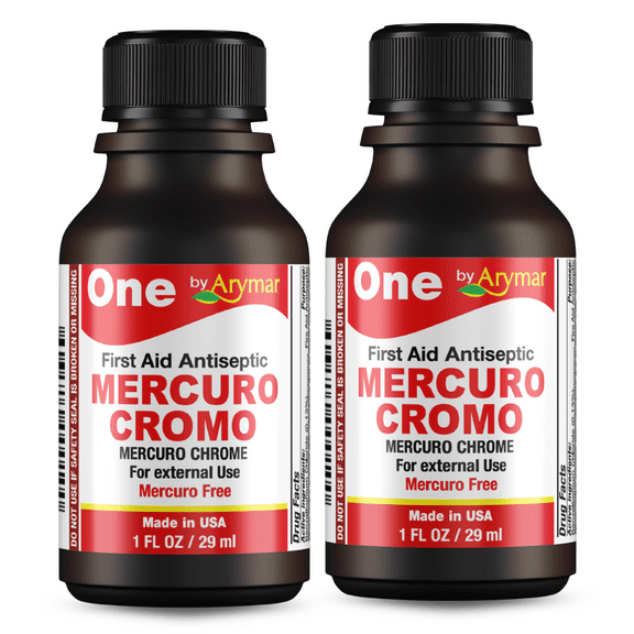 Arymar Mercuro Chromo First Aid Antiseptic for Wounds, 1 fl oz (2-Pack)