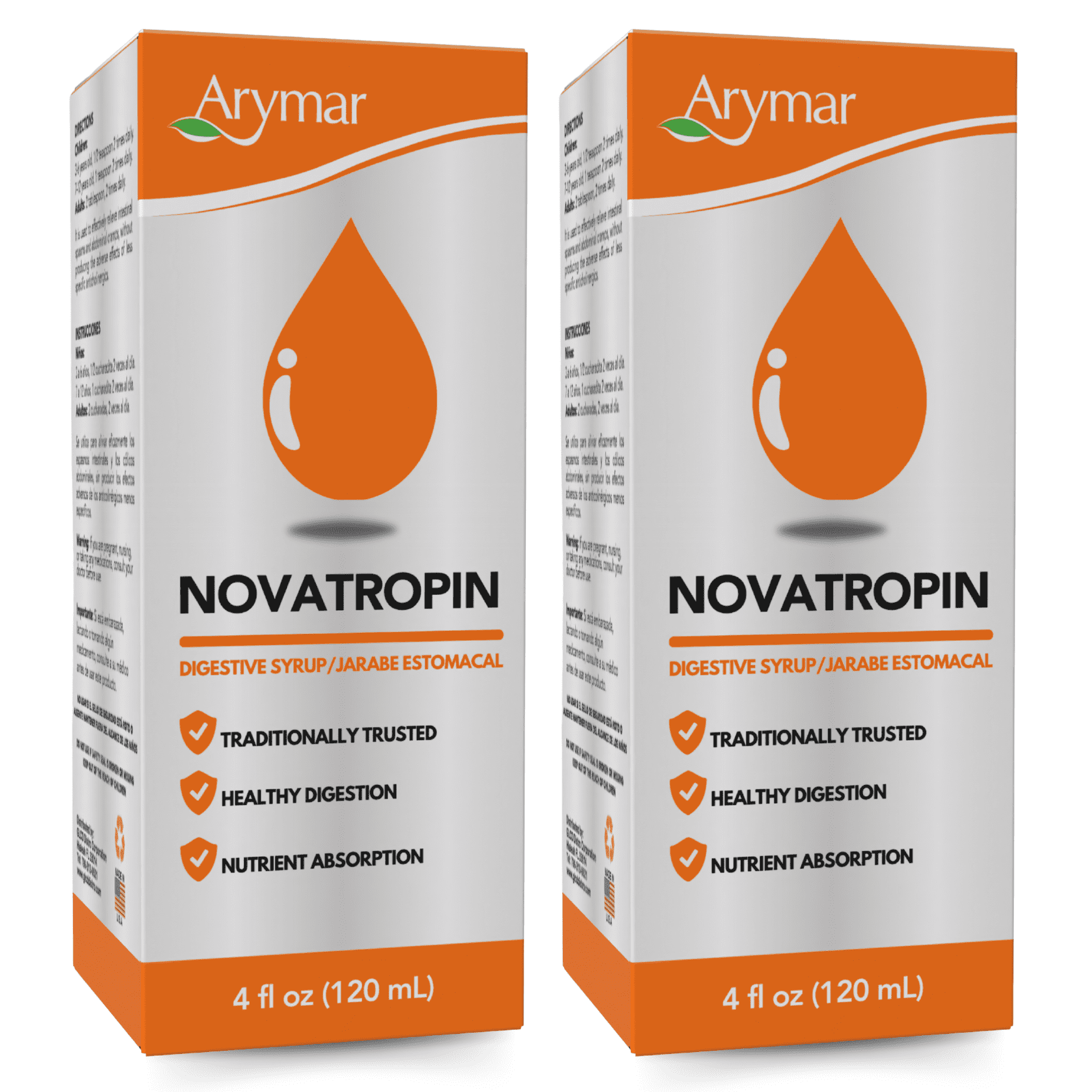 Arymar Novatropin Syrup, 4 fl oz  Herbal Digestive Support (2-Pack)