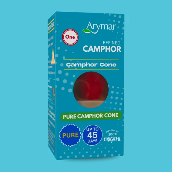 Arymar Rose Camphor Cone Natural Home Scent, Made In India, 60 Grs