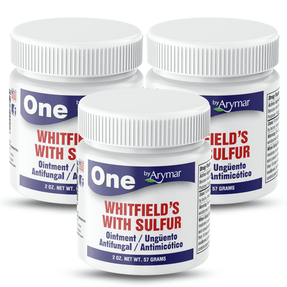 Arymar Whitfield’s Ointment with Sulfur – Skin Conditioning Balm, 2 oz (3-Pack)