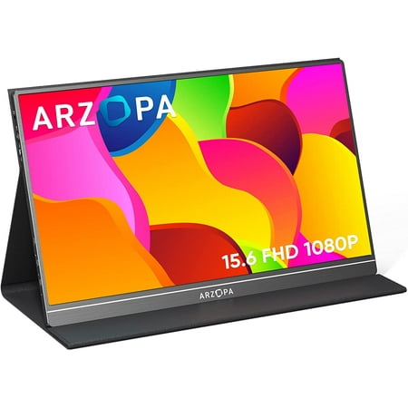 Arzopa Portable Monitor,15.6"1080P HDR Laptop Monitor USBC HDMI Computer Display External Screen for PC Mac PS5