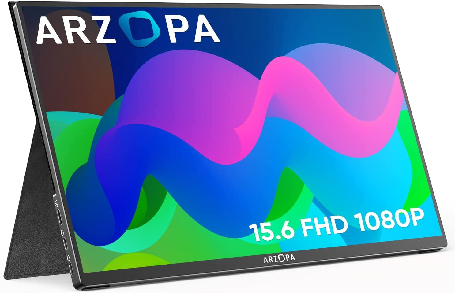Arzopa Portable Monitor 15.6'' FHD 1080P Portable Laptop Monitor IPS  Computer External Screen USB C HDMI Display - A1 GAMUT