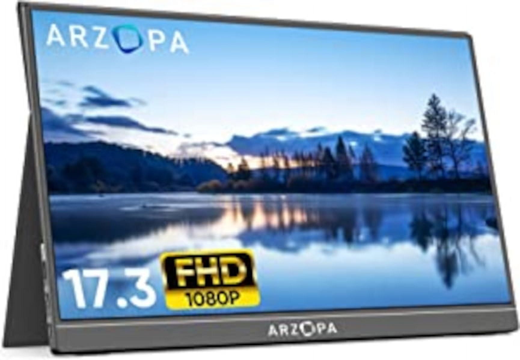 ARZOPA Monitor portátil de 17.3 pulgadas, 1080P FHD HDR IPS Monitor de  computadora portátil HDMI USB C Pantalla externa con altavoces duales para  PC