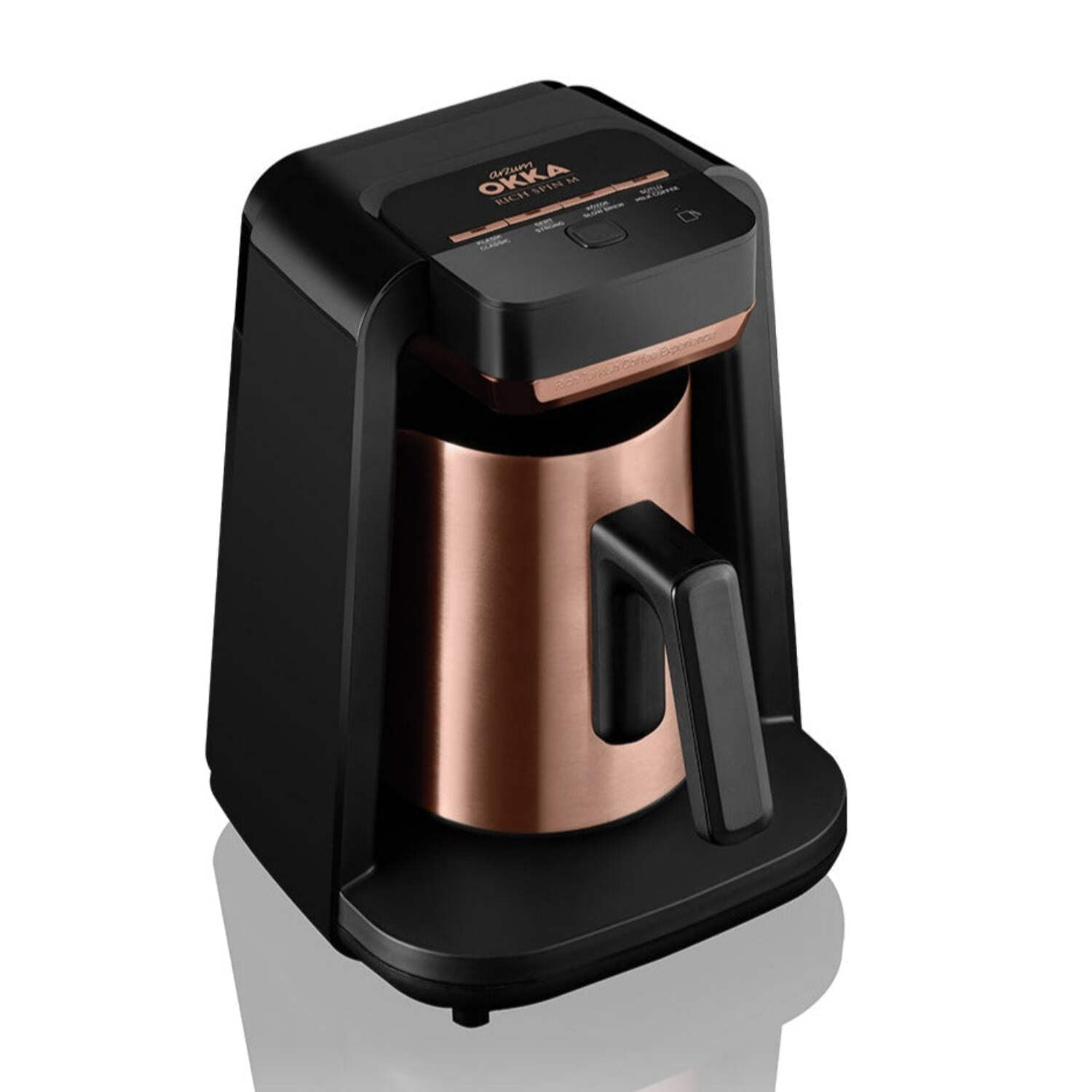 Macchina Per Caffè Turco Arzum OKKA RICH SPIN PRO | 8 Modalità Con Caraffa Agitatrice | Fino A 5 Tazzine | Cromata