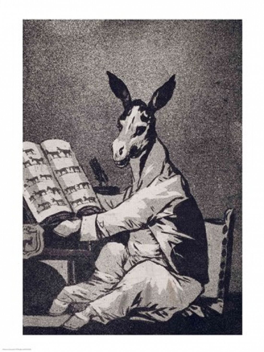 As Far back as his Grandfather Canvas Art - Francisco De Goya (18 x 24)