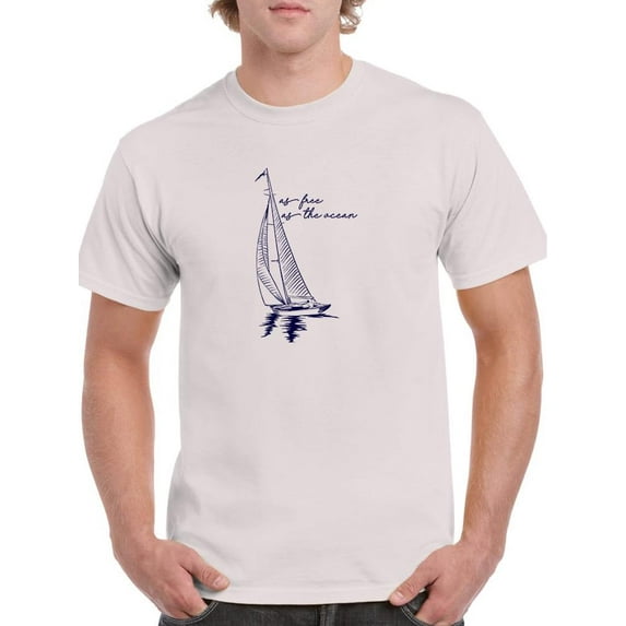 As Free As The Ocean T-Shirt Men -Image by Shutterstock, Male x-Large
