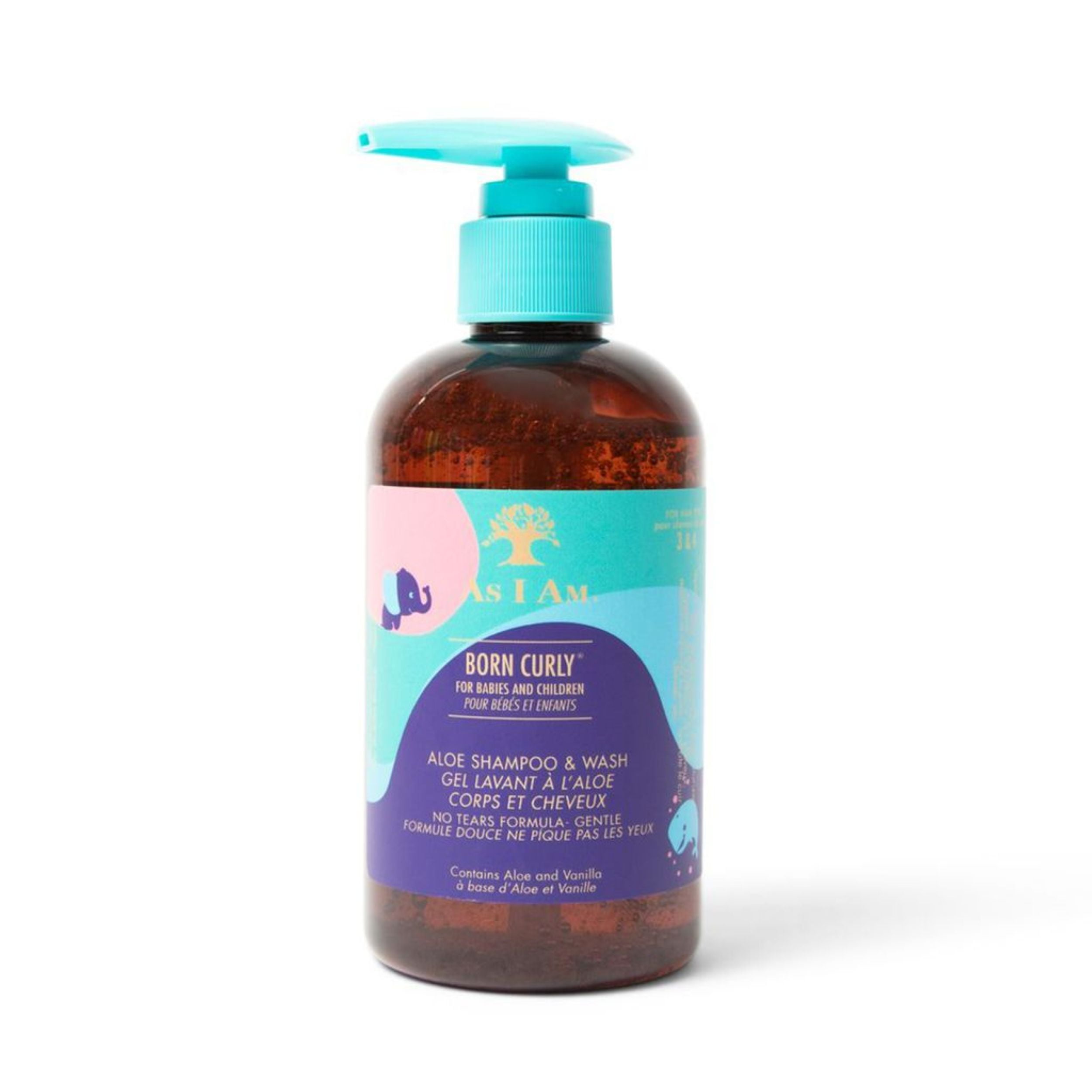 As I Am Born Curly, Aloe Shampoo & Wash, For Babies and Children, 8 fl oz (240 ml)