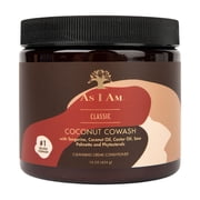 As I Am Cleansing Conditioner for Dry Curly Hair Moisture and Detangling Co Wash 16 oz with Saw Palmetto, Castor Oil, & Phytosterols