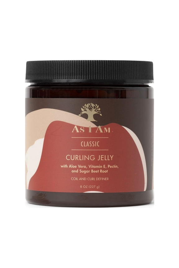 Coconut Curl Defining Jelly for Frizz Control and Moisture Support Soft Hold 8 oz with Aloe Vera, Vitamin E & Sugar Beet Root