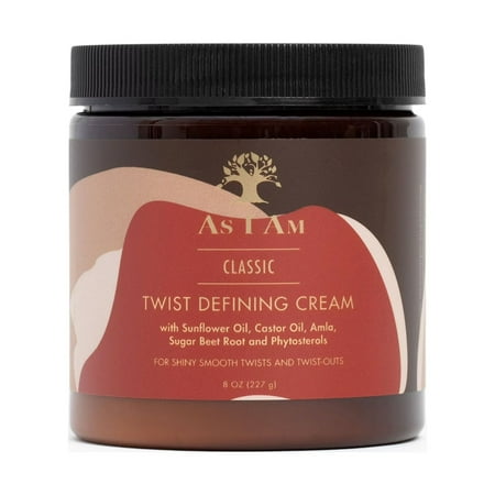 As I Am Coconut Twist Defining Cream for Curl Formation and Frizz Control 8 oz with Castor oil and Phytosterols