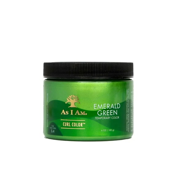As I Am Curl Color Gel – Jade Green Temporary Hair Color with Medium Hold for Curly, Wavy & Coily Hair – 6 oz