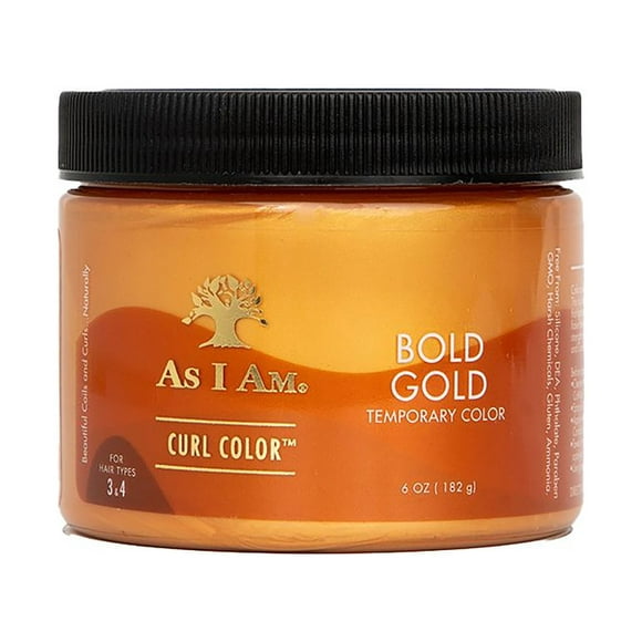 As I Am Curl Color™ Temporary Color Gel Damage free - Bold Gold 6 oz with JBCO and Ceramides, Unisex, Moisturizing