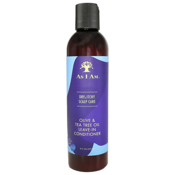 As I Am Dry Itchy Scalp Care Olive and Tea Tree Oil Leave-In Conditioner, 8 Oz., Pack of 3
