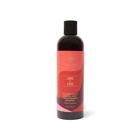 As I Am Long & Luxe Strengthening Shampoo for Weak and Breakage Hair Length Retention Support 12 fl.oz. with Pomegranate and Passion Fruit