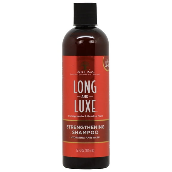 As I Am Long & Luxe Strengthening Shampoo, 12 floz., Damaged Hair, Moisturizing, Adult