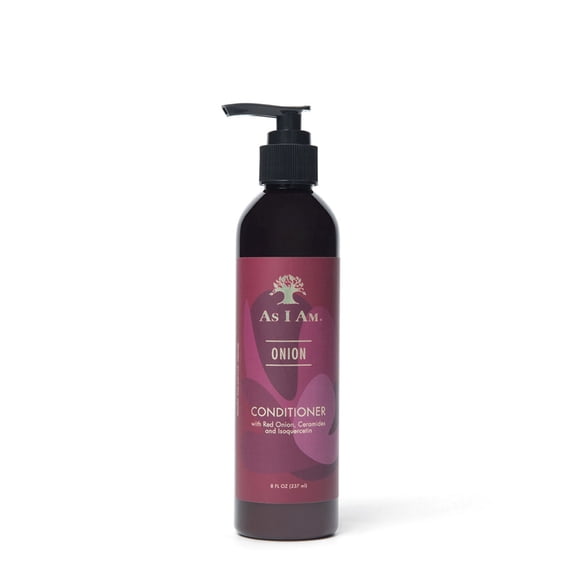 As I Am Onion Conditioner for Weak and Breakage Hair Moisture Balance 8 oz Helps Support Healthy Hair Growth with Red Onion, Ceramides & Isoquercetin