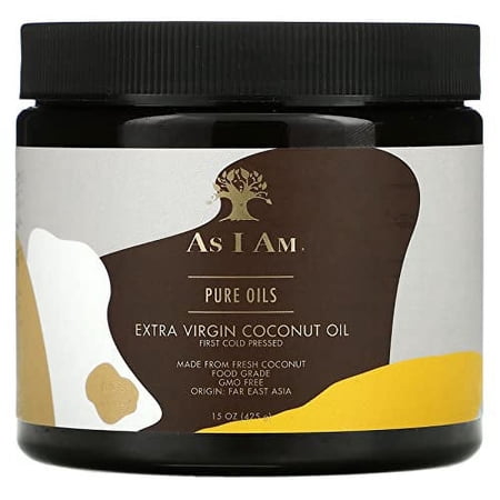 As I Am Pure Oils Extra Virgin Coconut Oil, 15 Oz, 3 Pack