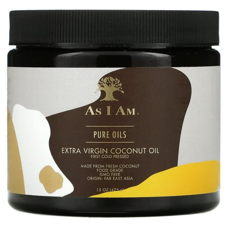 As I Am Pure Oils Extra Virgin Coconut Oil, 15 Oz