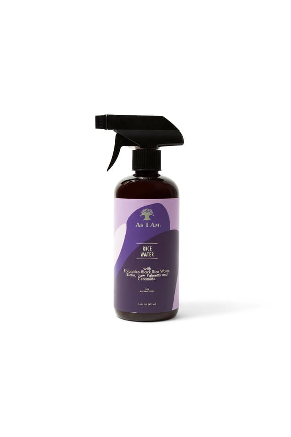 Rice Water Hair Strengthening Spray for Breakage and Weak Hair Moisture Support 16 fl oz with Forbidden Black Rice, Saw Palmetto, Biotin