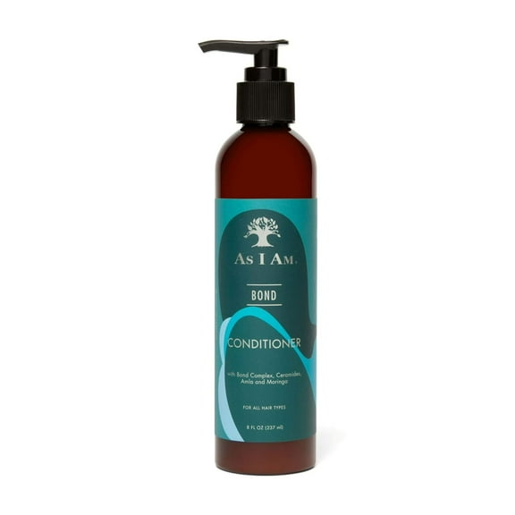 As I Am Bond Conditioner or Damaged Hair Moisture Support and Frizz Control 8 fl.oz. with Moringa, Amla, & Ceramides