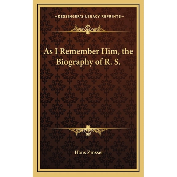 As I Remember Him, the Biography of R. S. (Hardcover)