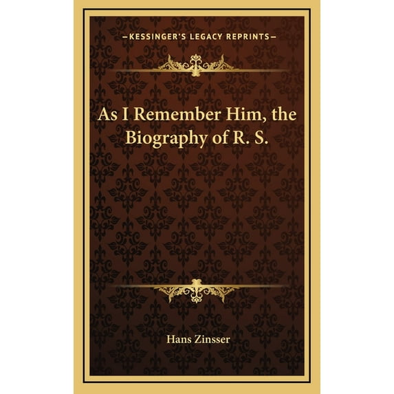 As I Remember Him, the Biography of R. S. (Hardcover)