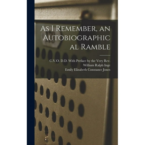As I Remember, an Autobiographical Ramble (Hardcover)