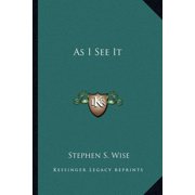 As I See It Paperback