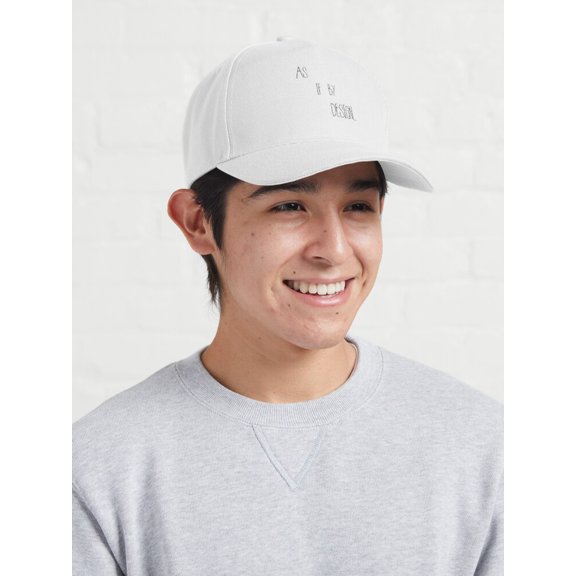 As If by Design Baseball Cap, Reflective Statement Graphic Design, Classic Everyday Hat