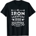 thumbnail image 1 of As Iron Sharpens Iron - Bible Verses & Scripture Womens T-Shirt Black 4XL, 1 of 5