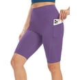 thumbnail image 1 of As Rose Rich Biker Shorts for Women High Waist Workout Shorts with 3 Pockets, 1X, 1 of 9