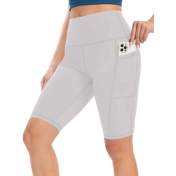 As Rose Rich Biker Shorts for Women High Waist Workout Shorts with 3 Pockets, 1X