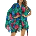thumbnail image 1 of As Rose Rich Kimonos for Women Summer Swim Cover Up Kimono Cardigan, 3X, 1 of 9